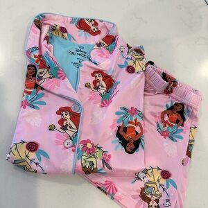 Disney Princess Pink Kids Pajamas Shorts Set